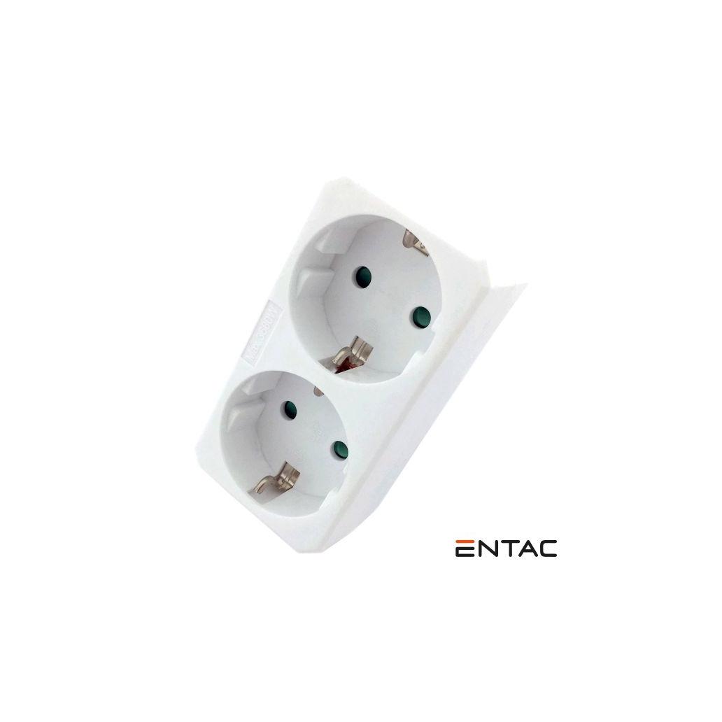 Extensão Eléctrica C/ 2 Saídas Branco ENTAC