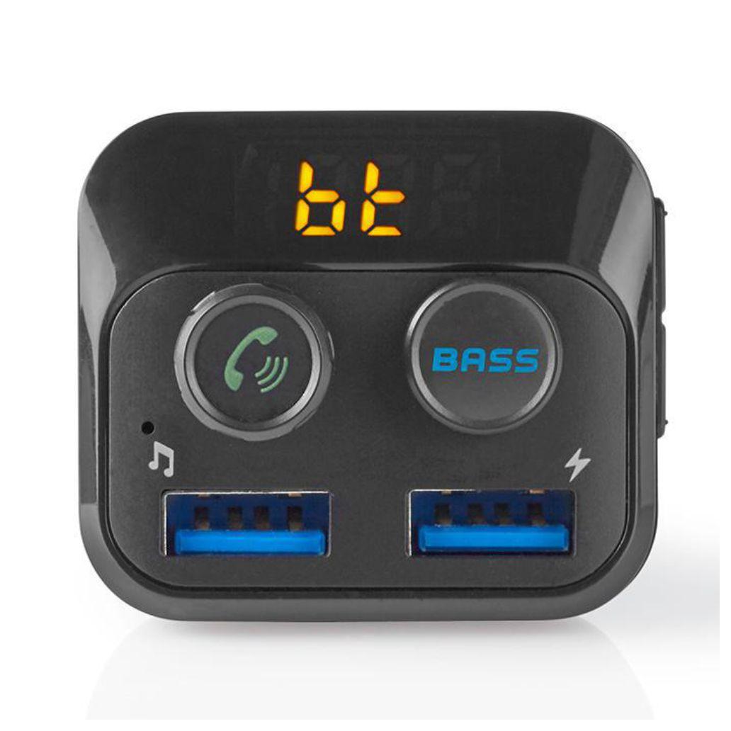 Transmissor FM Bluetooth 2USB/MicroSD F. Isqueiro Preto