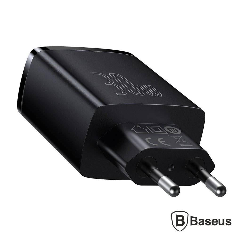 Alimentador Comutado 2 USB-A / 1 USB-C PD 30W Preto BASEUS