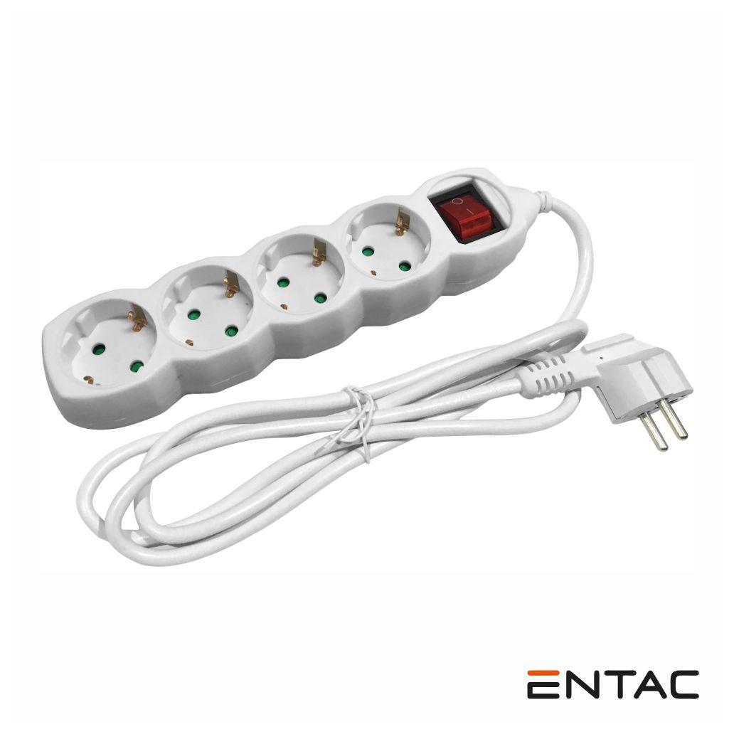 Extensão Eléctrica C/ 4 Saídas Interruptor 1.5m ENTAC