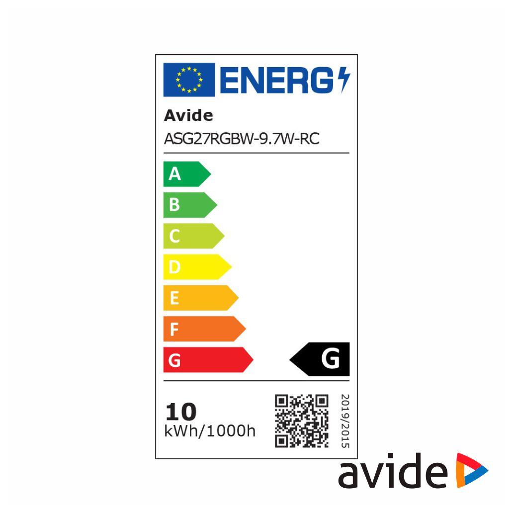 Lâmpada E27 Dimável 9.7W LED Globo A60 RGBW IR 806lm AVIDE