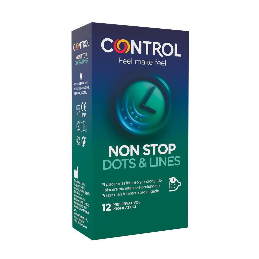 Preservativos Control Nonstop Pontos E Estrias 12 Unid
