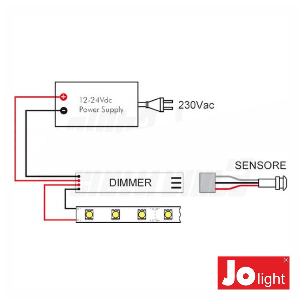 Mini Interruptor de Sensor Movimentos P/ Fitas LED 12/24V 3A