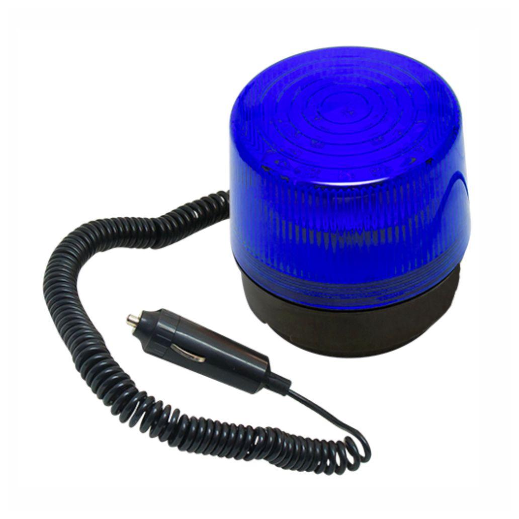 Sinalizador LED Intermitente Azul 12V Ficha Isqueiro