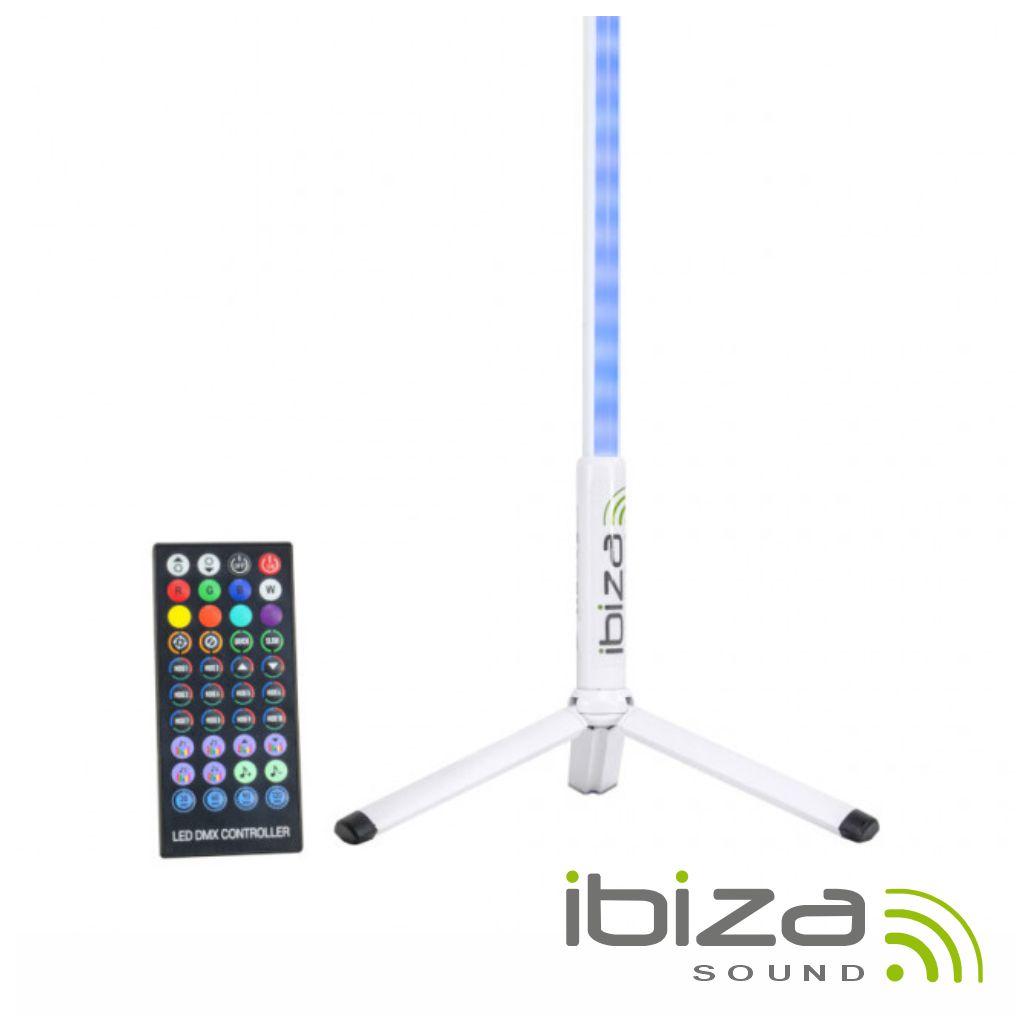 Tubo LED RGB 1.8m Bluetooth C/ Suporte Branco IBIZA