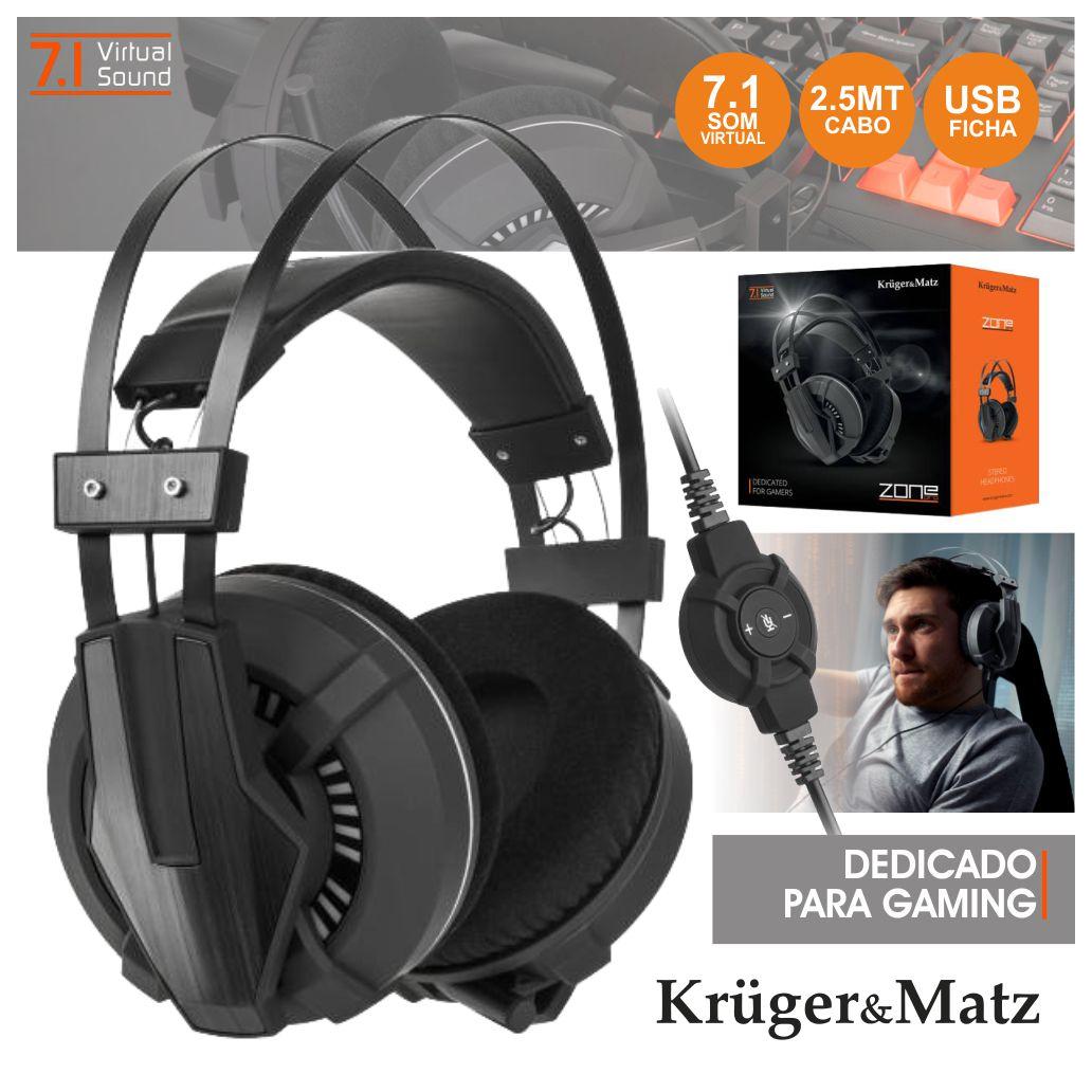 Headset Gaming 7.1 Kruger Matz Zone Pro