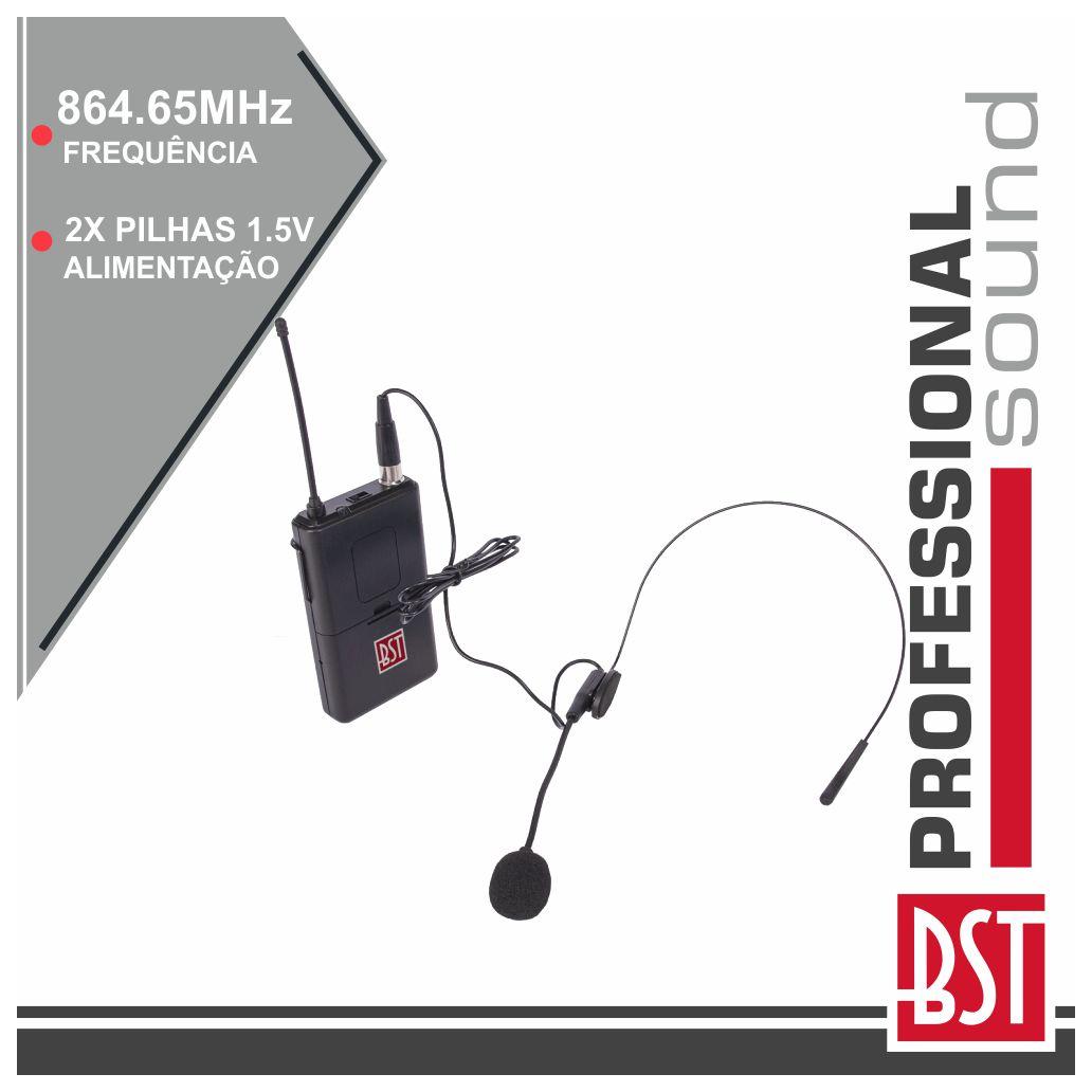 Headset Uhf S/ Fios 864.65mhz Bst