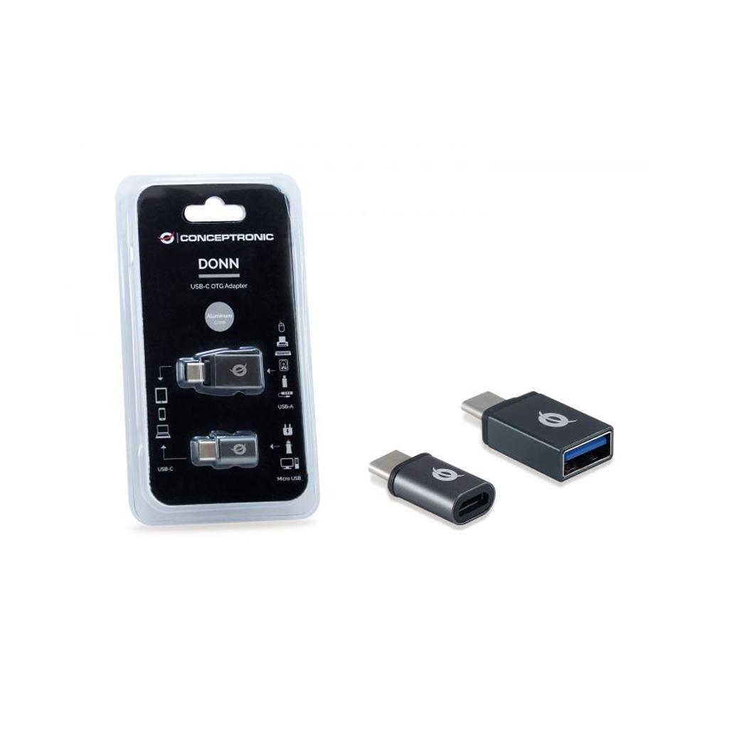 Adaptador CONCEPTRONIC DONN04G USB-C OTG  2-Pack, USB-C to A