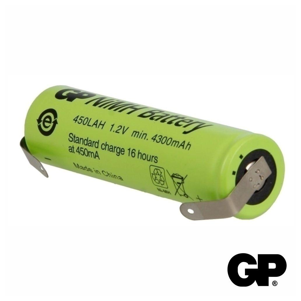 Bateria NI-MH 18670 1.2V 4300mA C/ Patilhas Recarregável GP