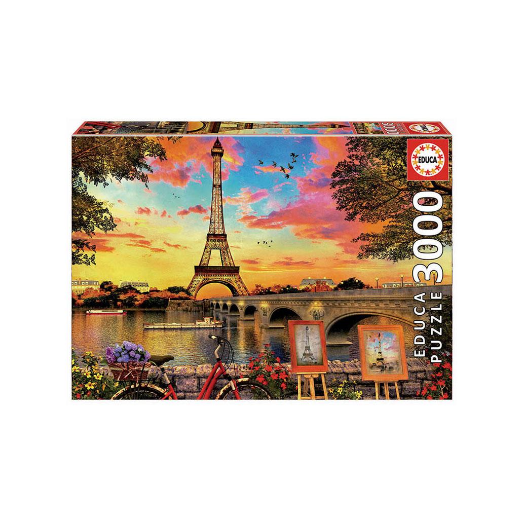 Puzzle 3000pcs Educa Pôr Do Sol Em Paris