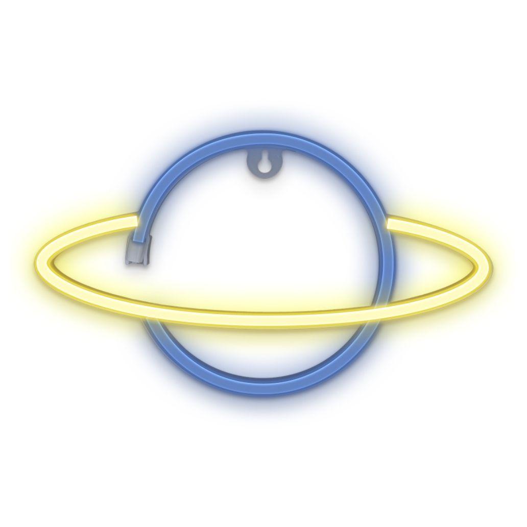 Luz LED Neon Em Forma de Saturno