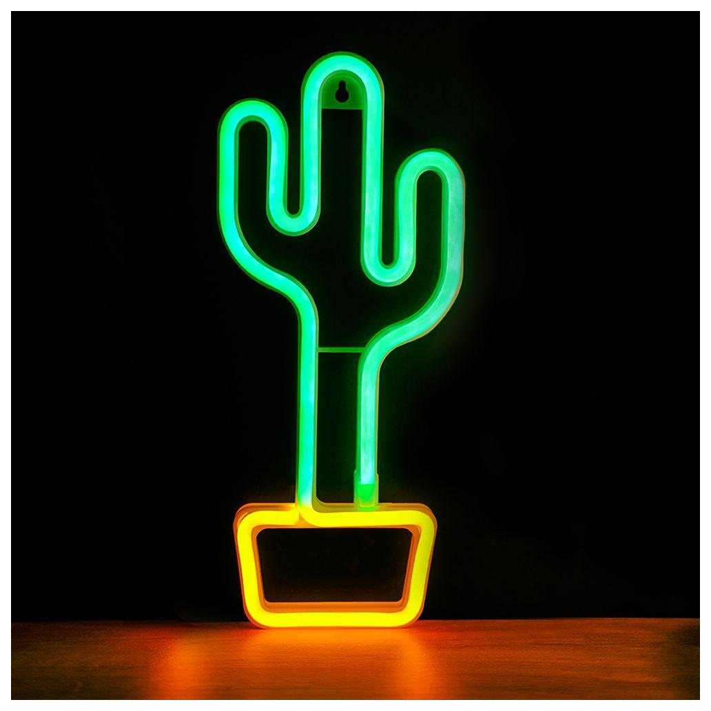 Luz LED Neon Em Forma de Cacto