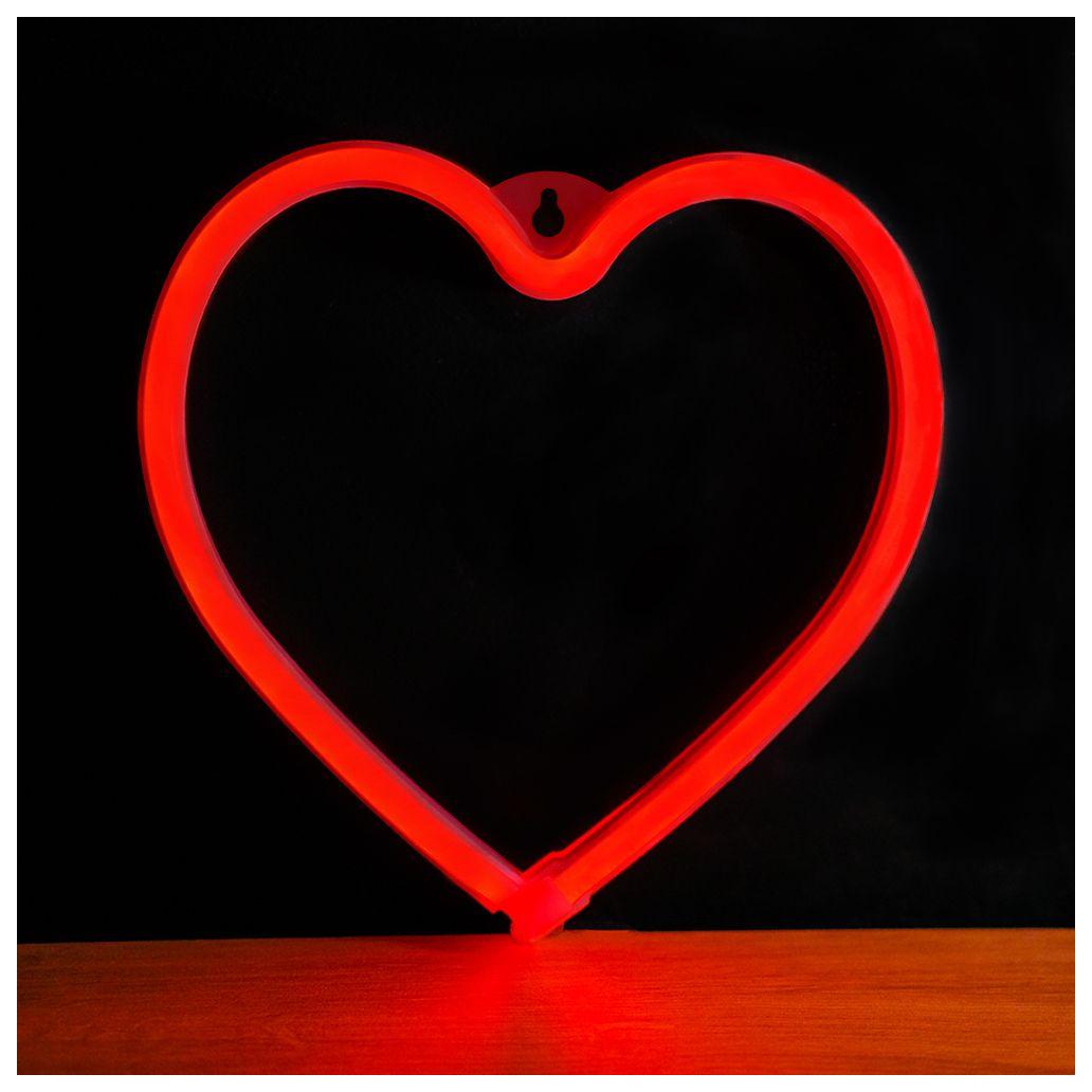 Luz LED Neon Em Forma de Coração