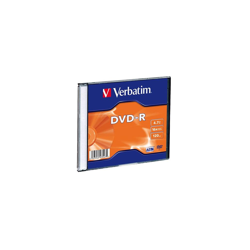 Dvd-R Verbatim 16X 4.7Gb 120Min Matt Silver Caixa Slim Unita
