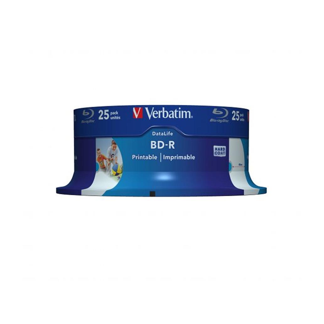 Blue-Ray BD-R Verbatim Imprimível 6X Speed/ Terrina-25uds