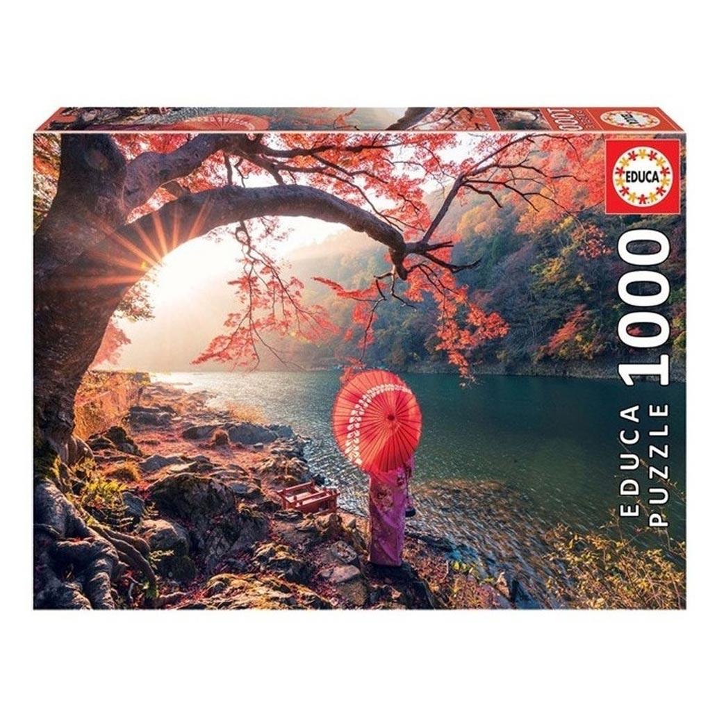 Puzzle 1000pcs Educa Amanhecer Rio Katsura Japão