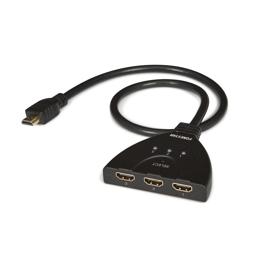 Conversor bidirecional HDMI 3 x 1 Fonestar