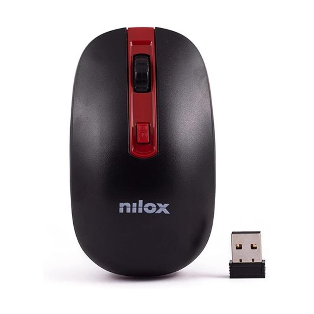 Rato Nilox Nxmowi2002 Wireless 1000 Dpi Preto/Vermelho