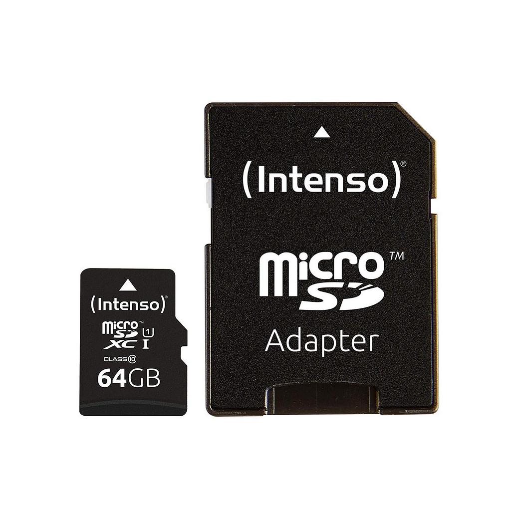 Cartão Memória Micro Sd Intenso 64gb Uhs I Cl10 C/ Adaptador