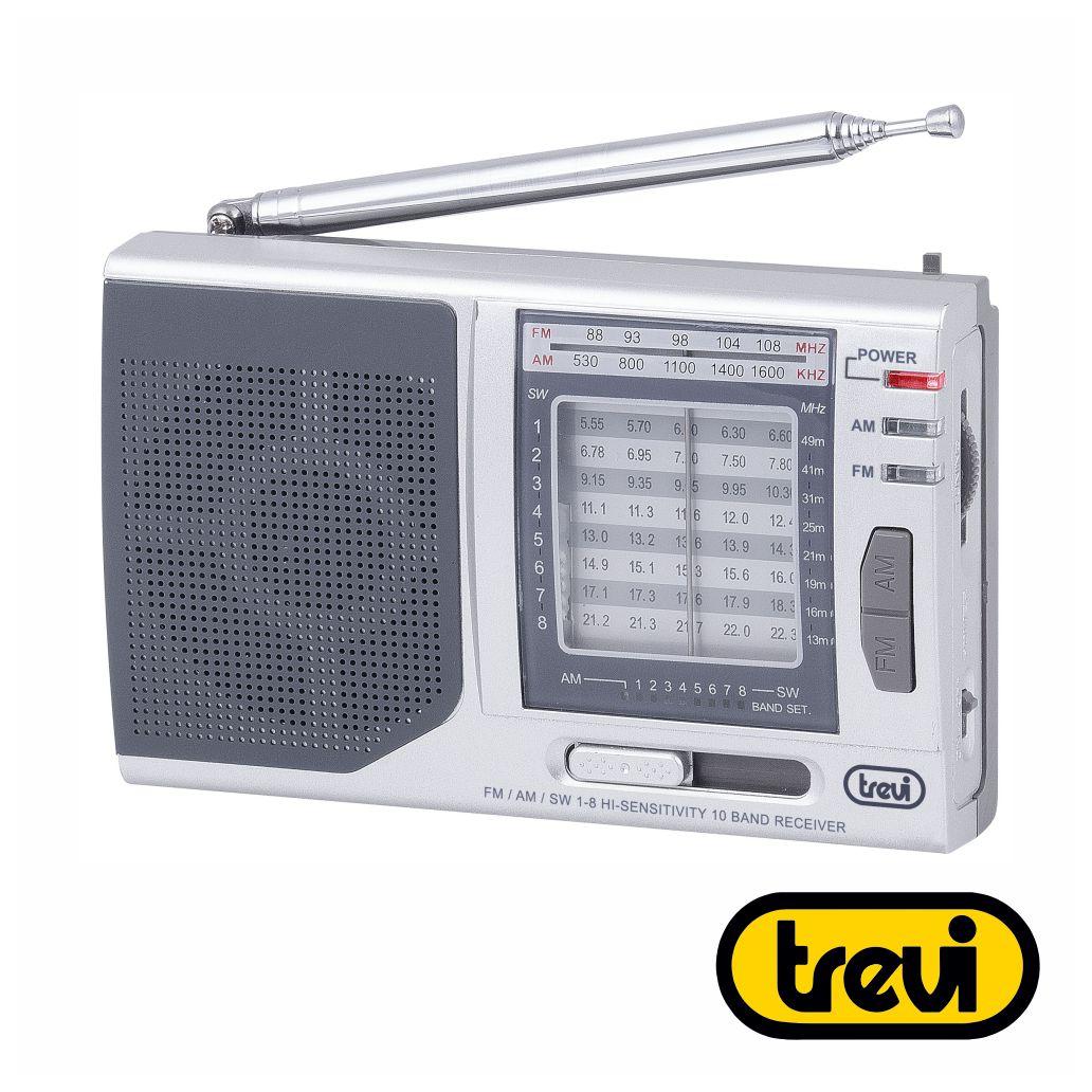 Rádio Portátil AM/FM Clássico Cinzento TREVI