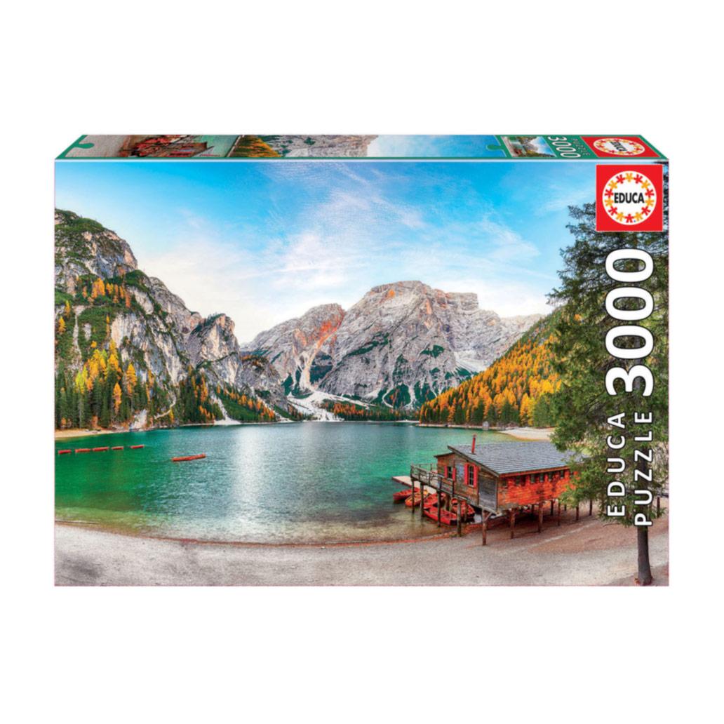 Puzzle 3000pcs Educa Lago Braies No Outono 120x85cm