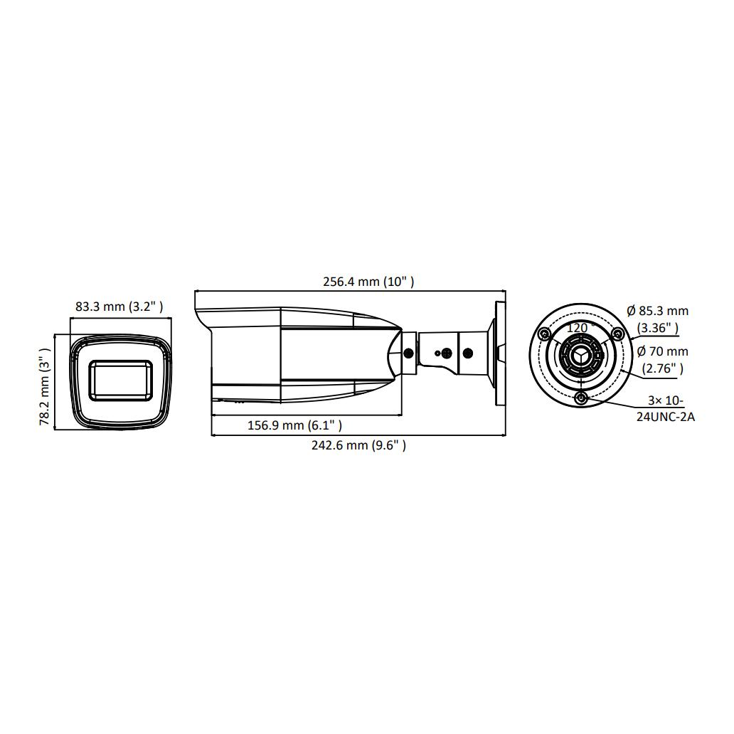 Câmara Bullet 5MP/ 1080p IP67 Metálica Hikvision Hiwatch