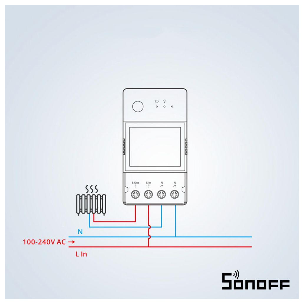 Interruptor Inteligente WiFi C/ Medição Energia 16A SONOFF