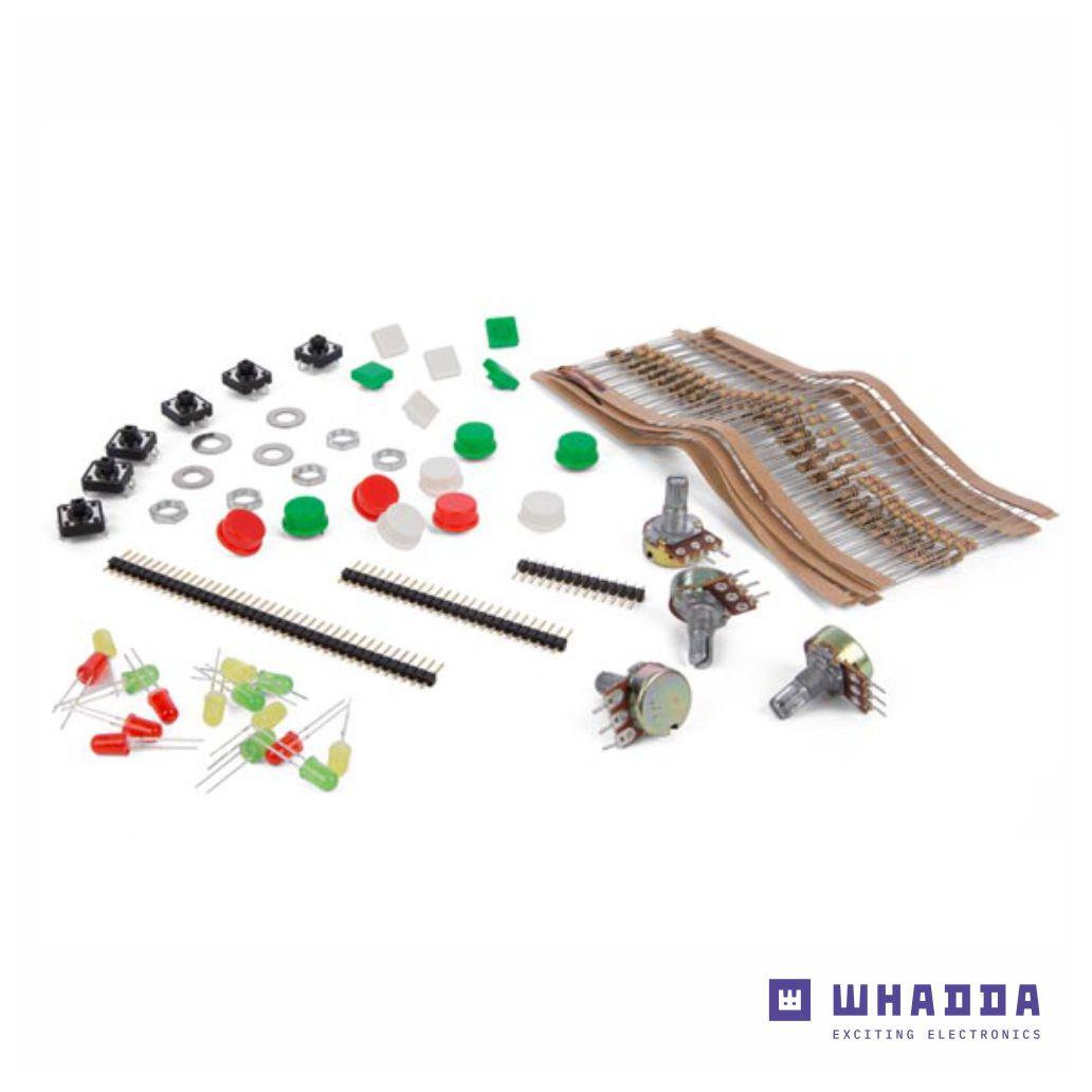 Kit de Acessórios de Eletrónica C/ Caixa Transparente WHADDA