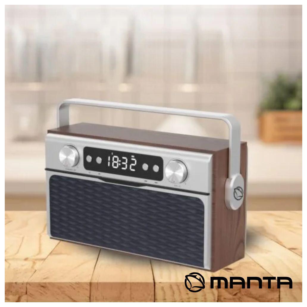 Rádio Portátil 20W FM/USB/MicroSD/AUX/BT MANTA