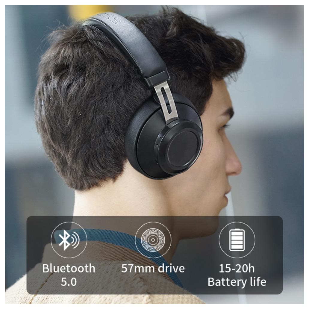 Auscultadores Bluetooth V5.0 Bluedio BT5 Preto