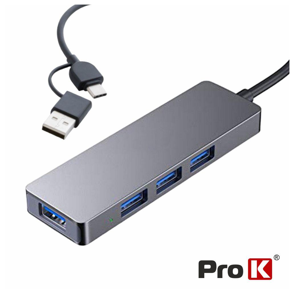 Hub USB-C / USB-A P/ 4xUSB-A 3.0 PROK