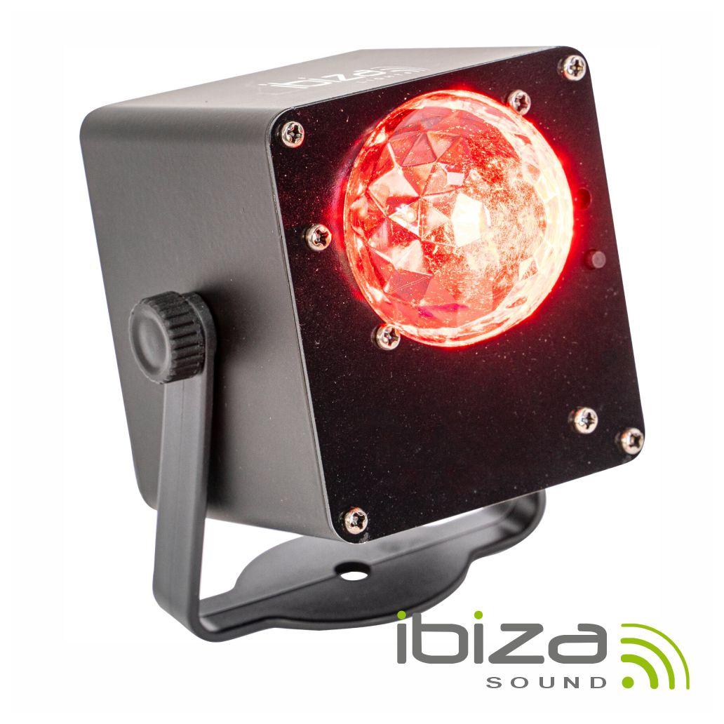 Projetor Luz C/ 3 LEDS 1W RGB Astro A Bateria C/ Comando
