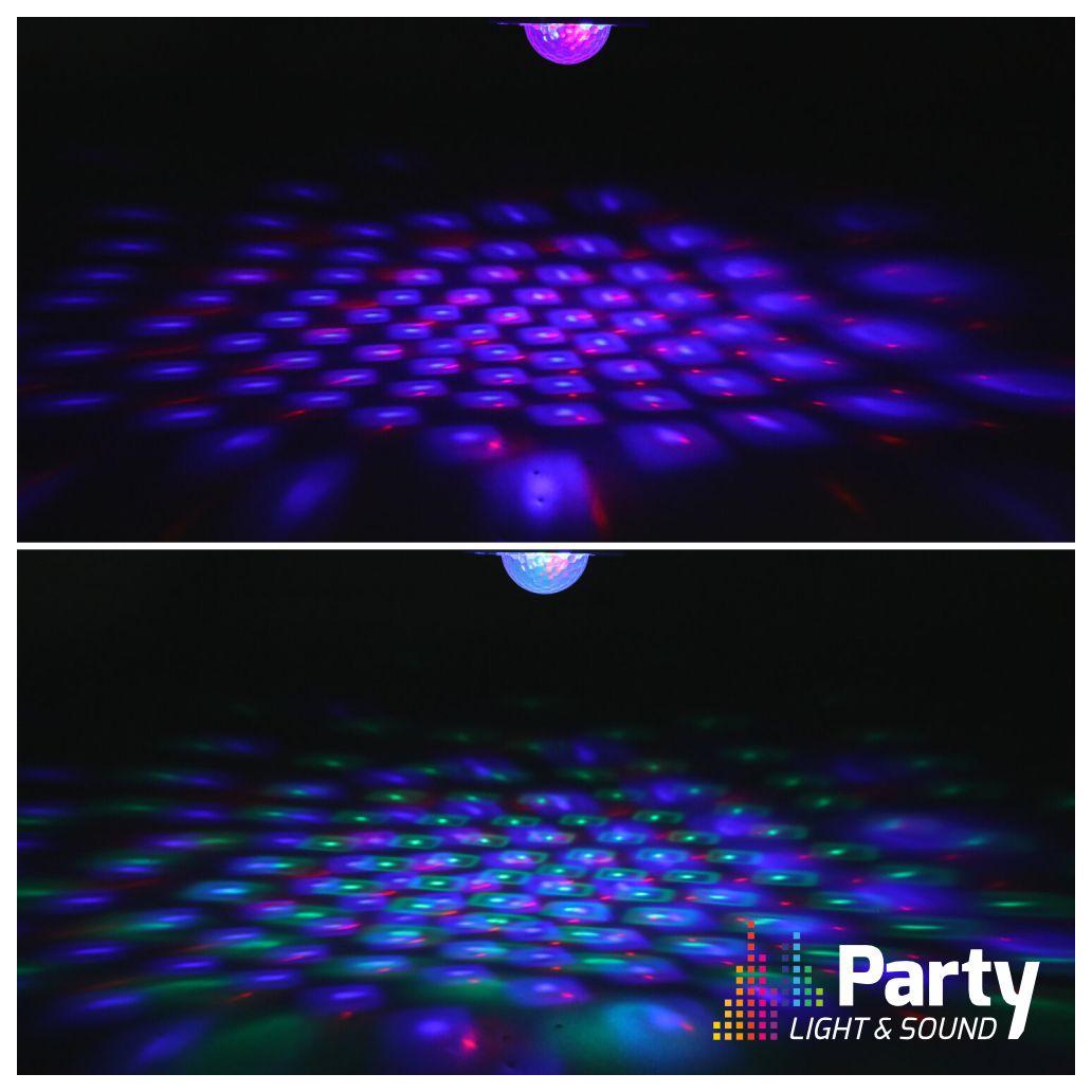 Conjunto de 4 Mini Projetores de Luz RGBW C/ Comando PARTY