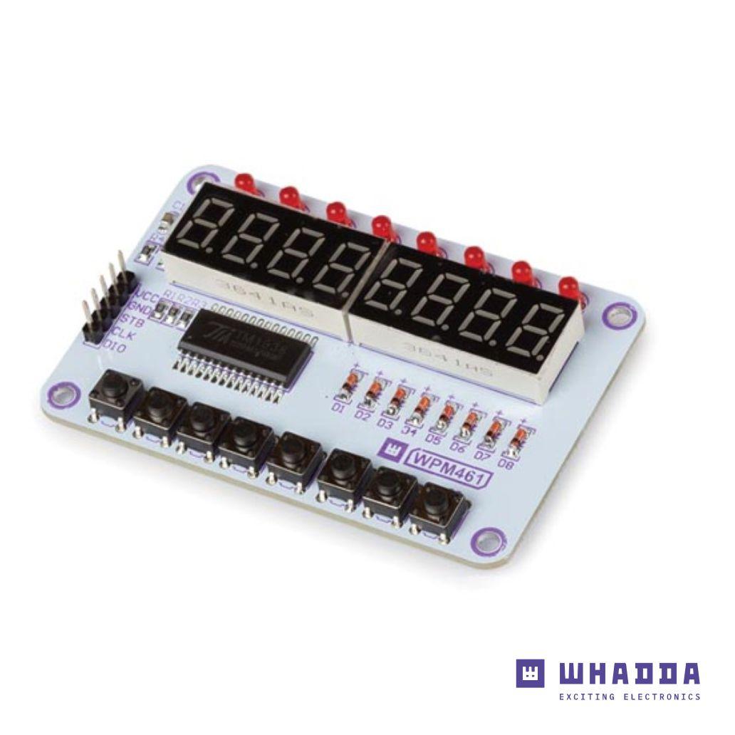 Módulo de Botões e Display Com Chip TM1638 WHADDA