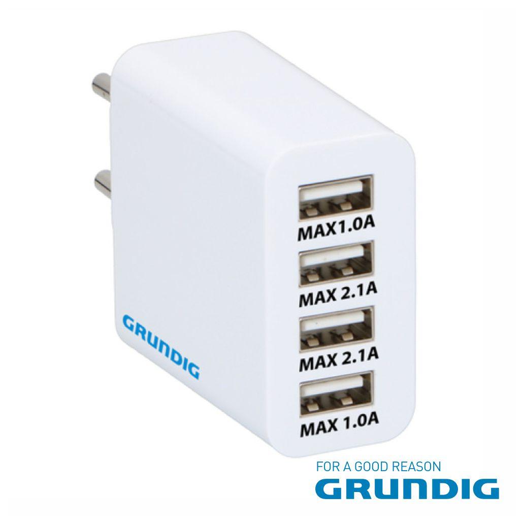 Alimentador Comutado 4 USB  22.5W Branco GRUNDIG