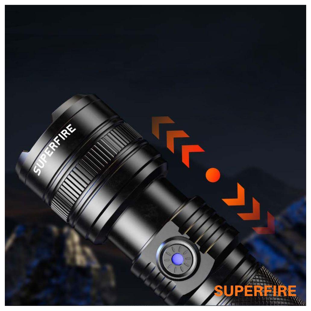 Lanterna 15W 890lm IP43 Zoom SUPERFIRE