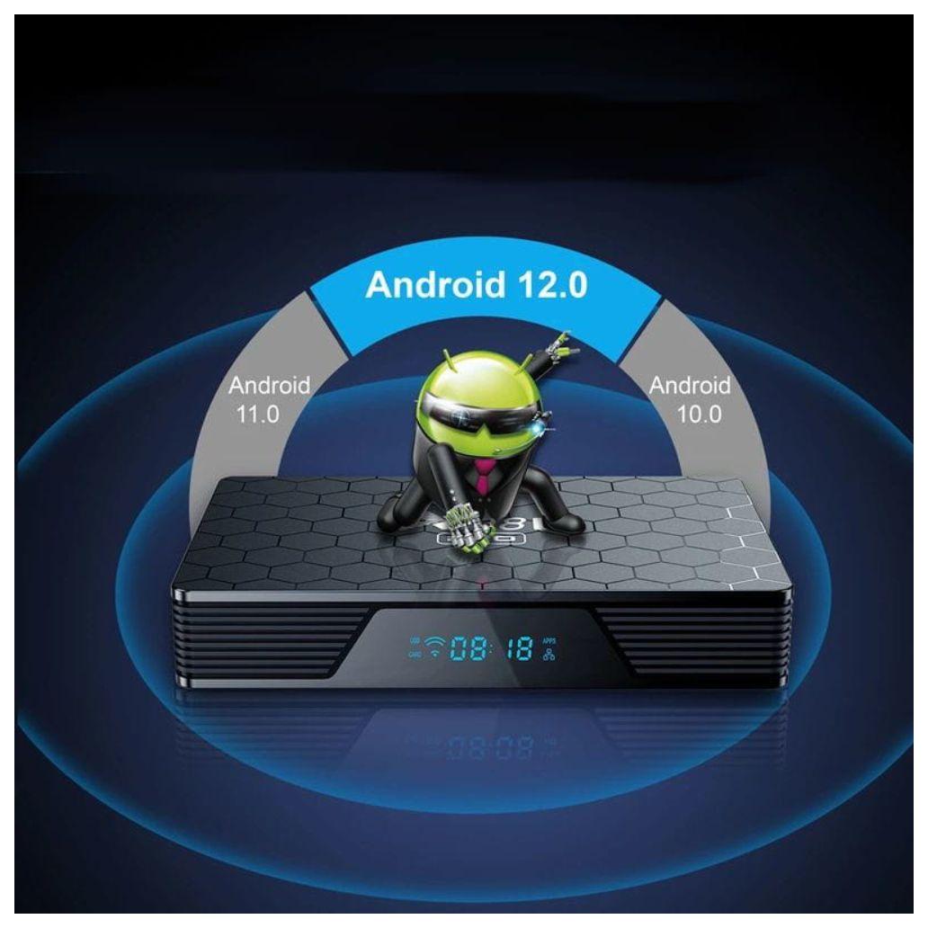 Box IPTV Android 12 X98H PRO WIFI 4K 4GB RAM 64GB ROM