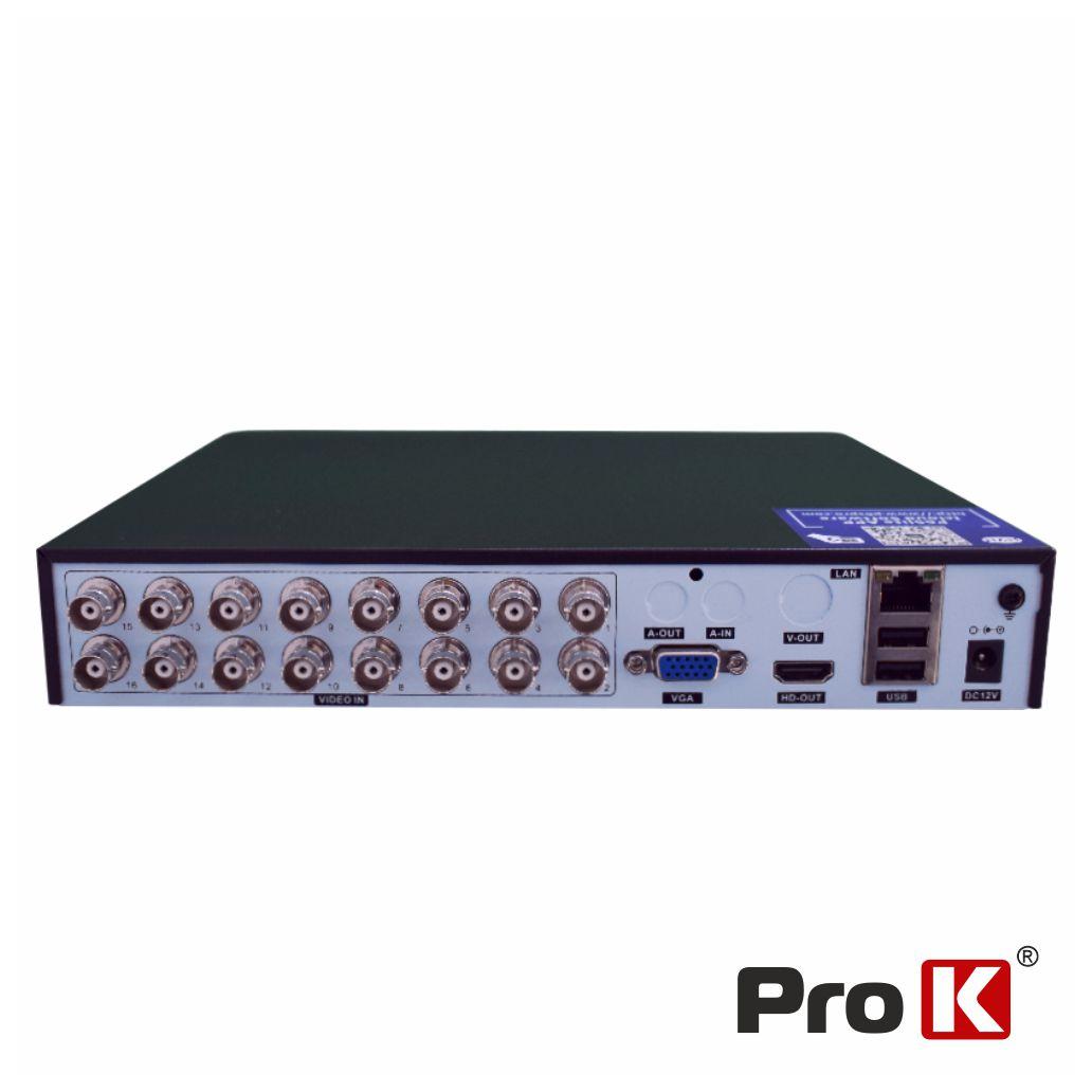 Vídeo-Gravador Digital 16 Canais 5IN1 Ethernet PROK