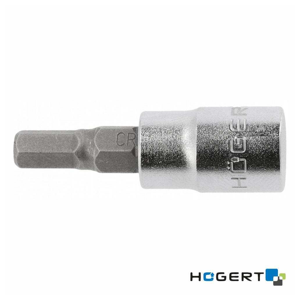 Chave de Caixa C/ Bit Hexagonal 8mm 1/4 HOGERT