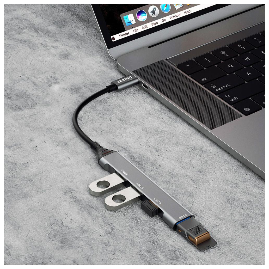 Hub USB-C Com 1x USB-A 3.0 + 3x USB-A 2.0