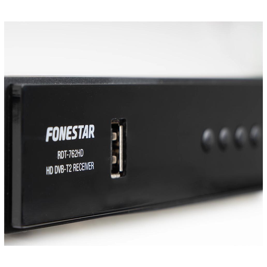 Fonestar RDT-762HD Sintonizador TDT HD DVB-T2/C2 Preto