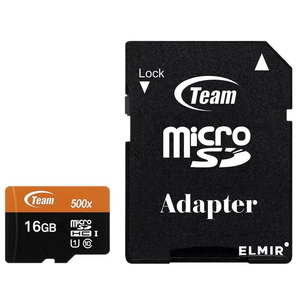 Micro SD Team Group 16GB class10 UHS-I SDHC c/ adaptador