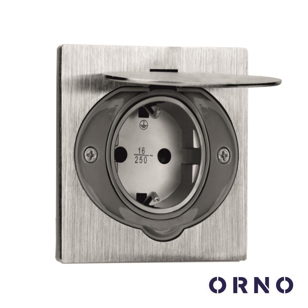 Tomada Elétrica Encastrar 1x Schuko IP44 86x57mm ORNO