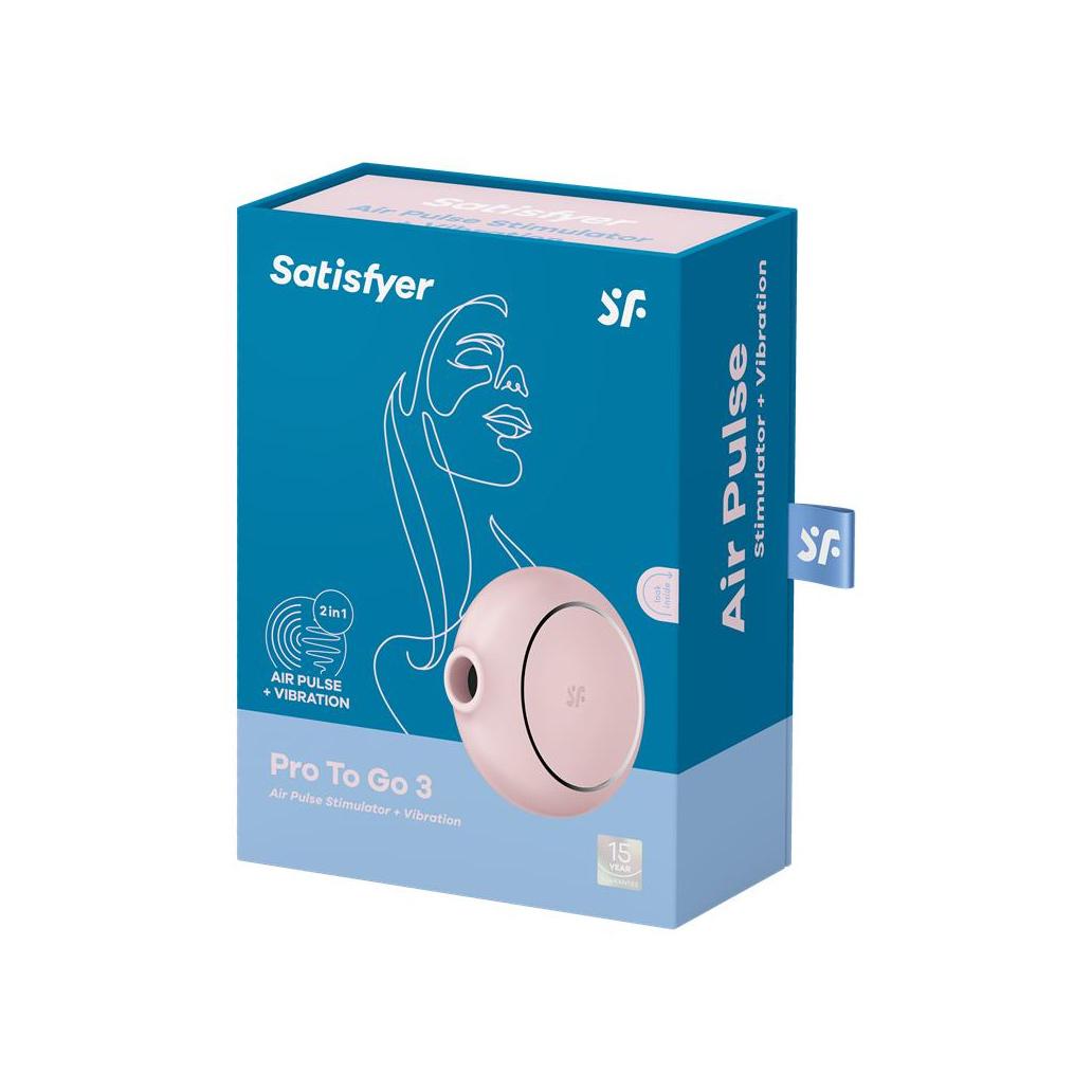 Estimulador Vibrador Satisfyer Pro To Go 3 Pulso Ar Rosa