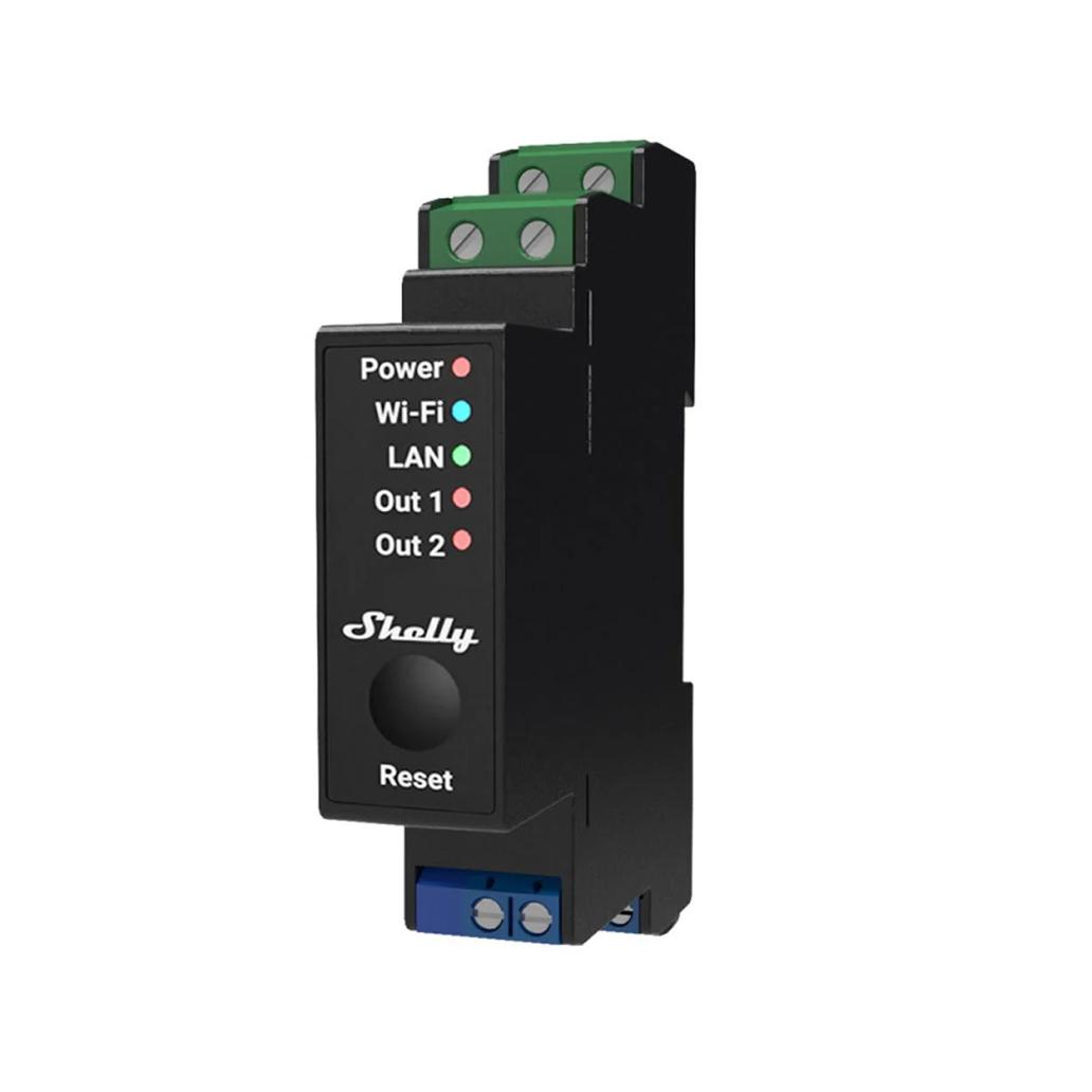 Módulo De Automação Shelly P/ Calha DIN 2 Relés WiFi/BT/LAN