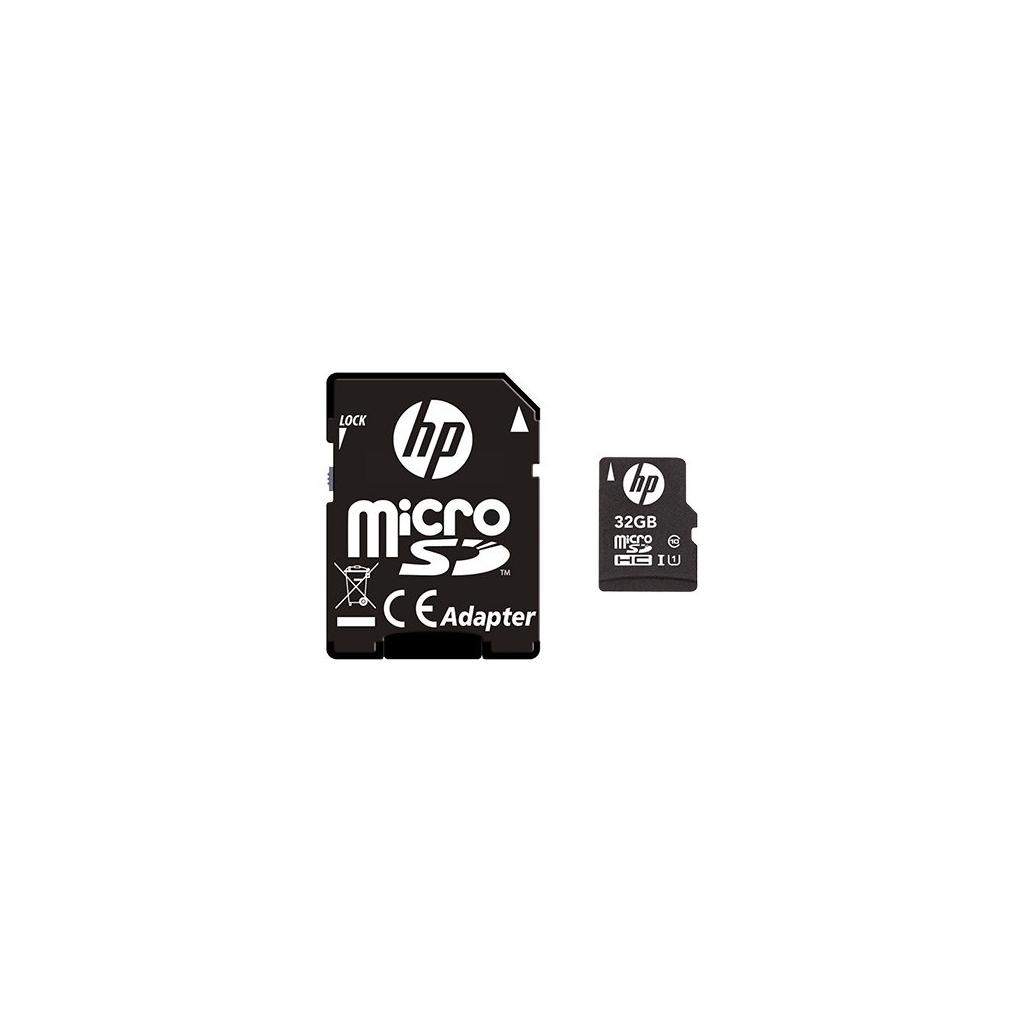Cartão Micro Sdhc 32Gb Hp Cl10 U1 Preto + Adaptador Sd