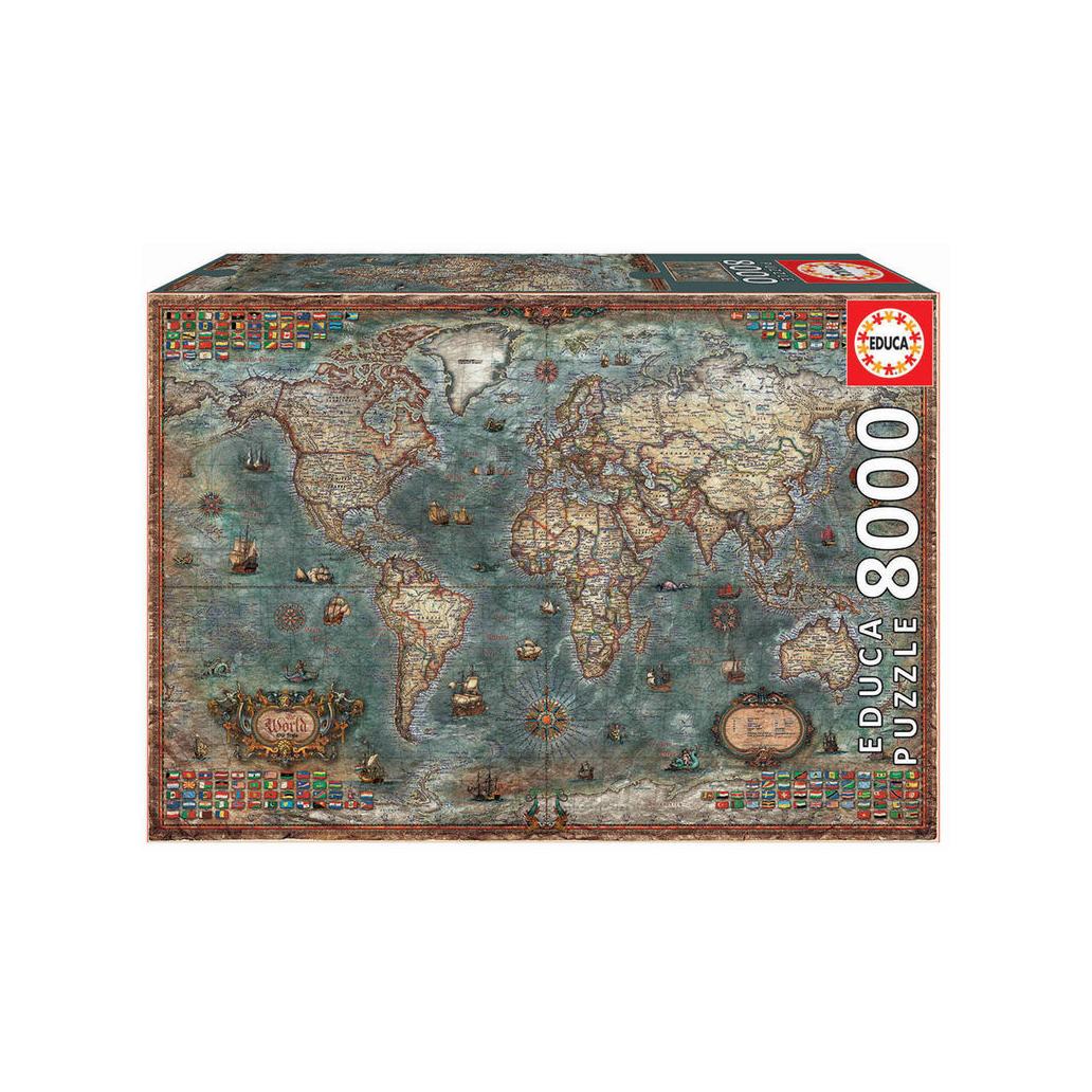 Puzzle 8000pcs Educa Mapa Histórico do Mundo