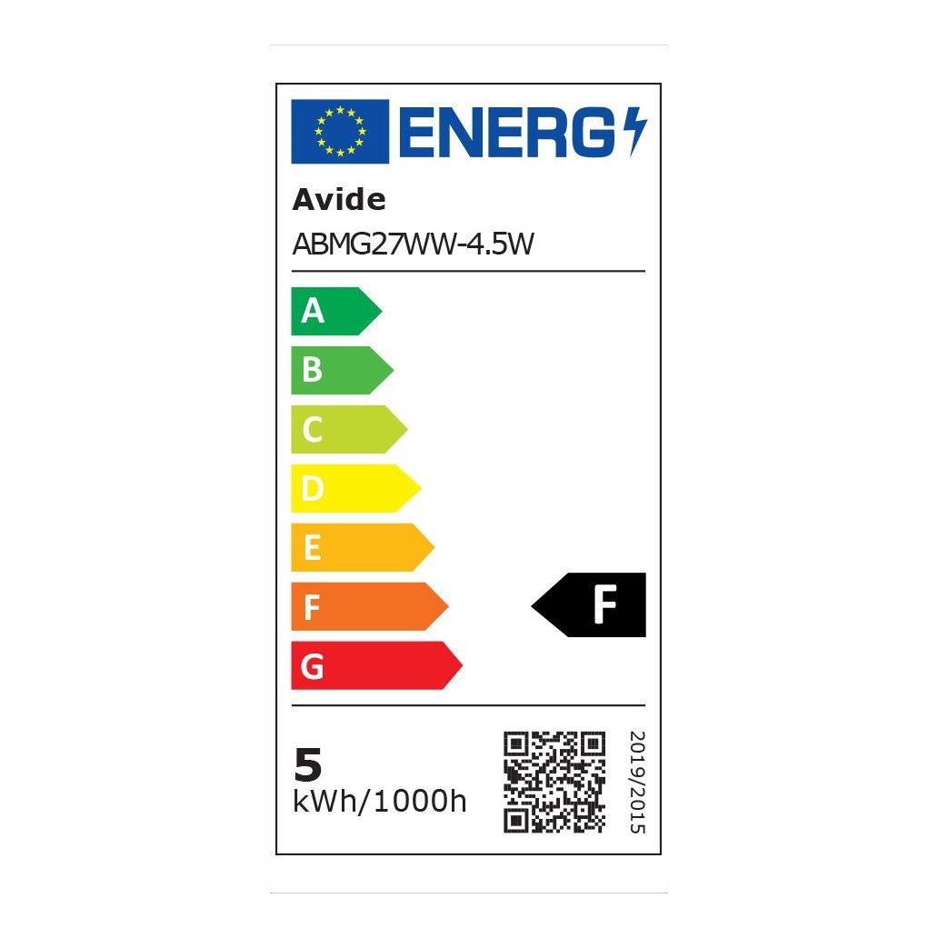 Lâmpada LED E27 Globo G45 4.5W 230V 3000K 470lm AVIDE