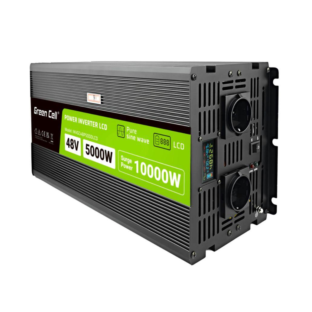 Conversor 48V-230V 5000W Onda Pura C/ LCD GREEN CELL