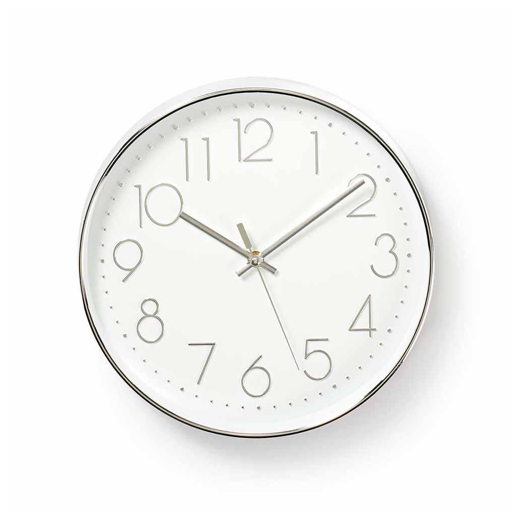Relógio De Parede Analógico Branco 30cm
